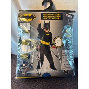 Batman Adaptive Accessible Muscle Costume Kids Size Small 4-6 Black Disguise‎